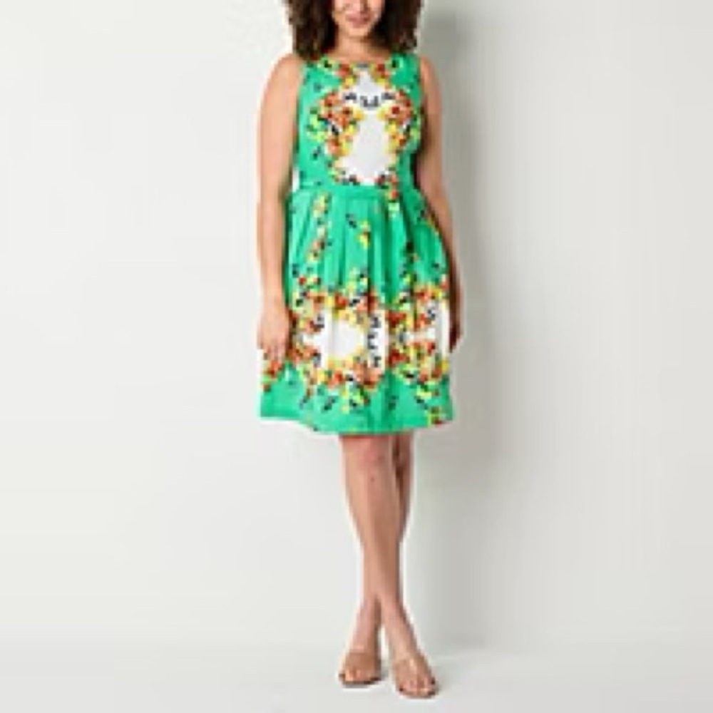 Rabbit Rabbit Rabbit Green Floral Dress